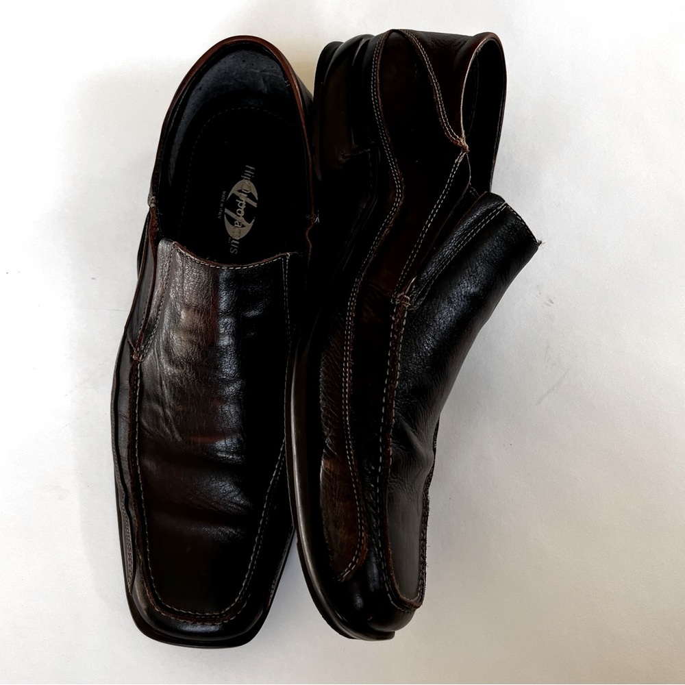 HipOppotamus Men Brown Leather Loafer Shoes , Size 13